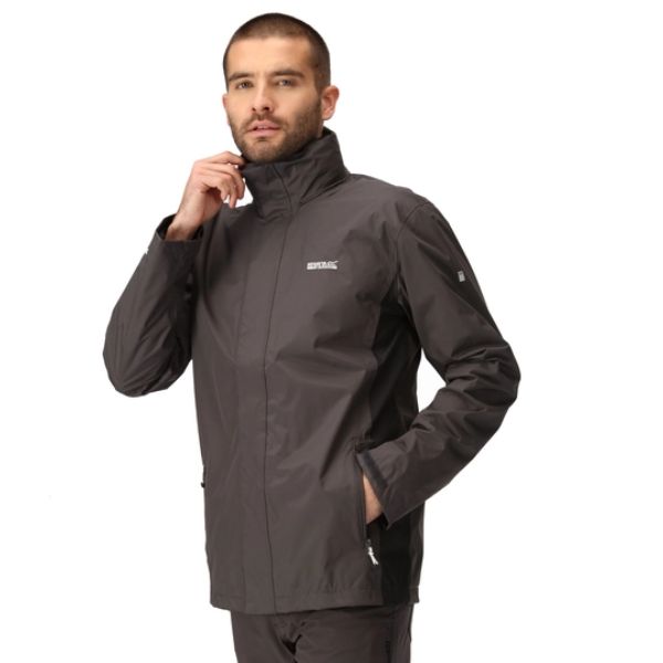 Regatta Matt Mens Jackets Waterproof Shell Ash/Black AW23 – Co-Op