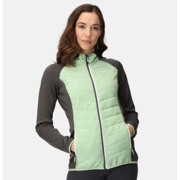 Regatta Wms Andreson VIII Womens Baffled/Quilted Jackets 20 QuiGrn/SlGry AW23