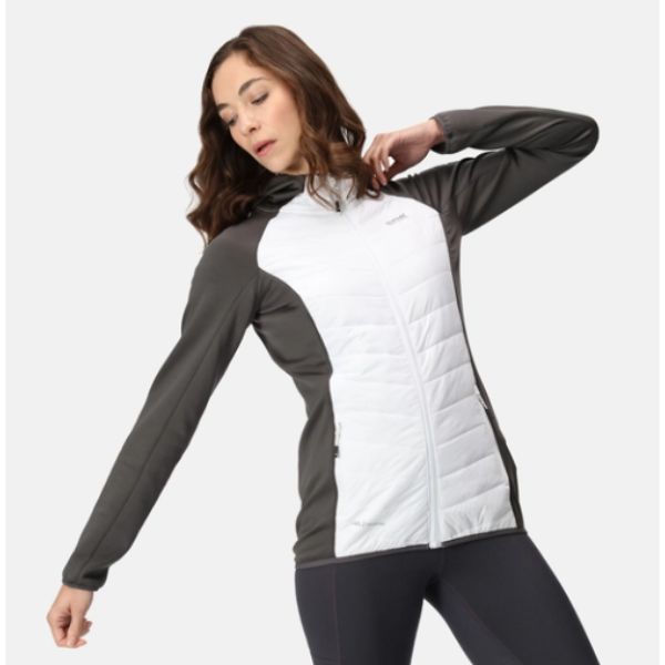 Regatta Wms Andreson VIII Womens Baffled/Quilted Jackets 20 White/SlGrey AW23
