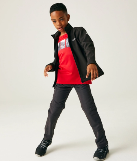 Regatta Junior Cera Kids Softshell Jacket Black