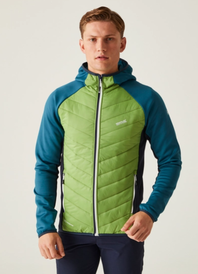 Regatta Andreson VIII Hybrid Mens Quilted Jacket Piquant Green/Moroccan Blue