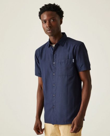 Regatta Mindano VIII Mens Shirt Navy/Moonlight Denim