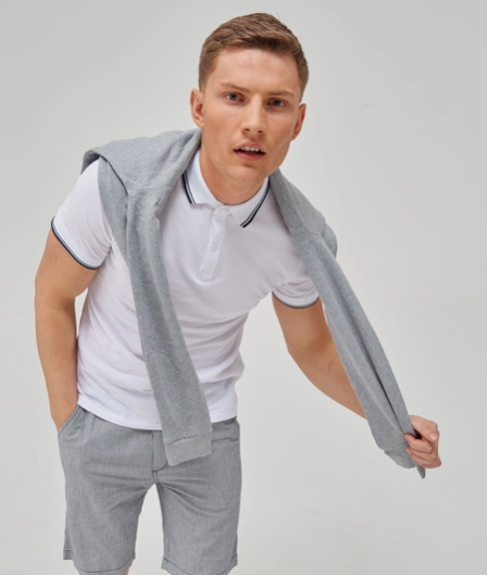 Regatta Tadeo Mens Polo Shirt Navy/White Tipping