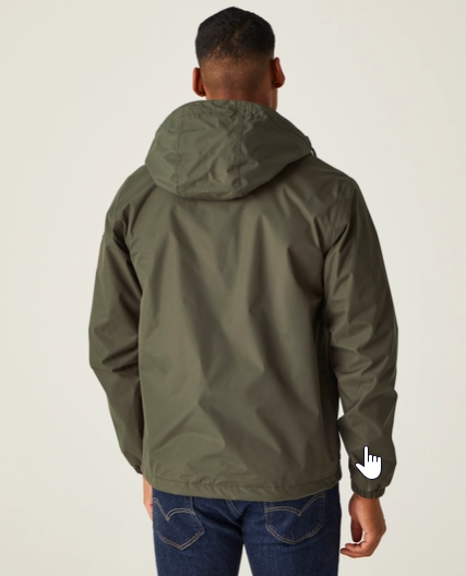Regatta Bayano Mens Waterproof Shell Jacket Dark Khaki