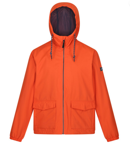 Regatta Bayano Mens Waterproof Shell Jacket Rusty Orange