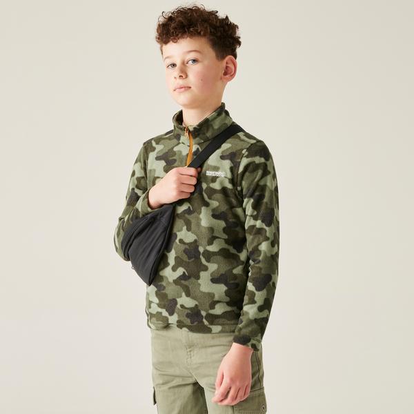 Regatta Hot Shot II Kids Fleece Olive Night Camo Print