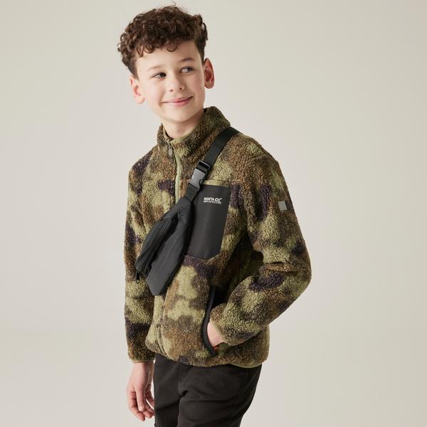 Regatta Junior Frankie Kids Fleece Olive Night Camo Print