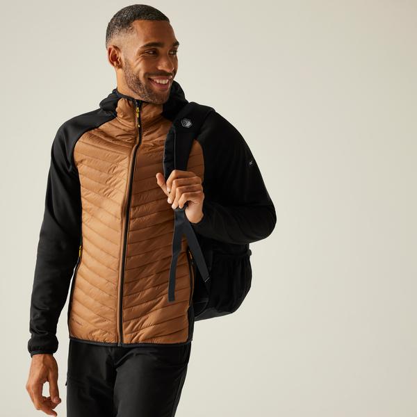 Regatta Andreson Hybrid Mens Jacket Nut Brown/Black
