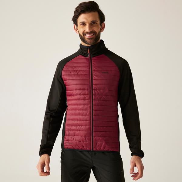 Regatta Clumber Hybrid Mens JacketDark Maroon/Black