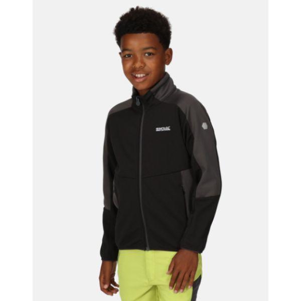 Regatta Jnr Highton Fz Ii Kids Fleece Black/Sealgrey