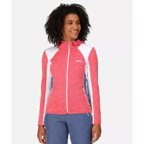 Regatta Walbury V Womens Fleece Fruit Dove/White