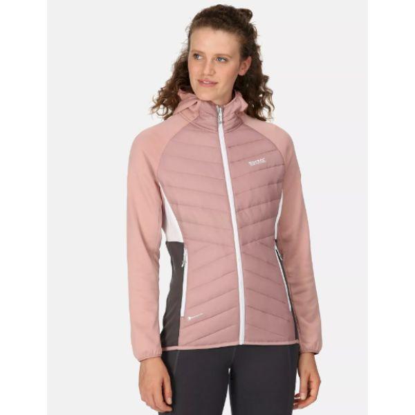 Regatta Andreson Vii Womens Baffled/Quilted Jacket Dusky Rose/White