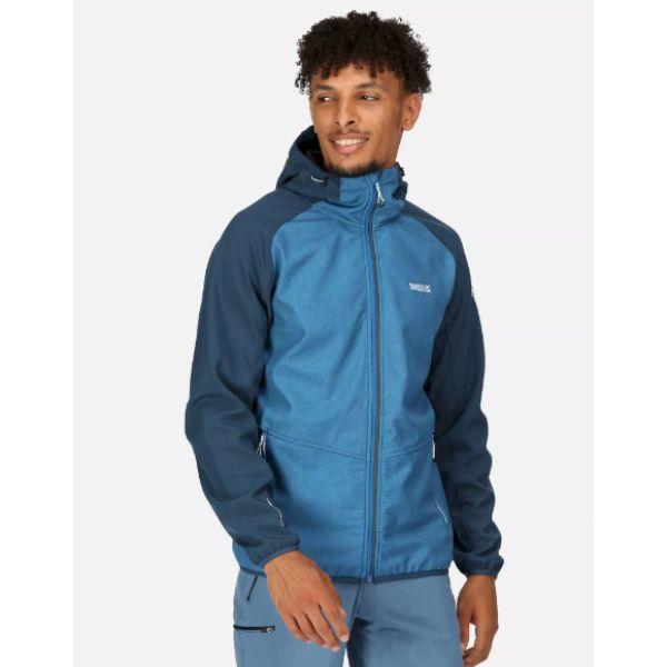 Regatta Arec Iii Mens Soft Shell Snorkel Blue/Blue Wing