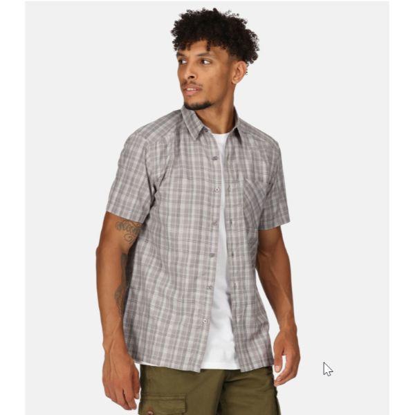 Regatta Kalambo Vii Mens Shirts Storm Grey Check