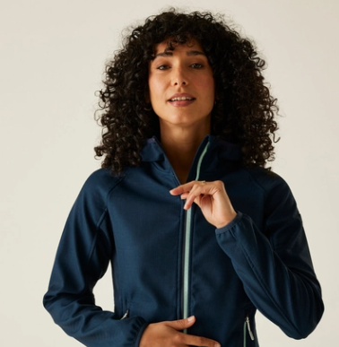 Regatta Arec III Ladies Soft Shell Jacket Navy Marl Icy Morn
