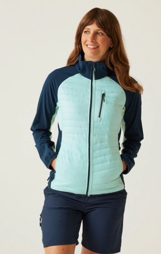 Regatta Pro Hooded Ladies Hybrid Jacket Navy Icy Morning