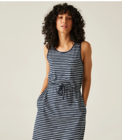 Regatta Ariena Ladies Dress Navy White Painterly Stripe
