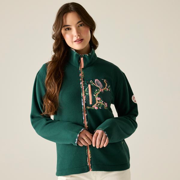 Cath Kidston Ladies Full Zip Fleece Deep Pine