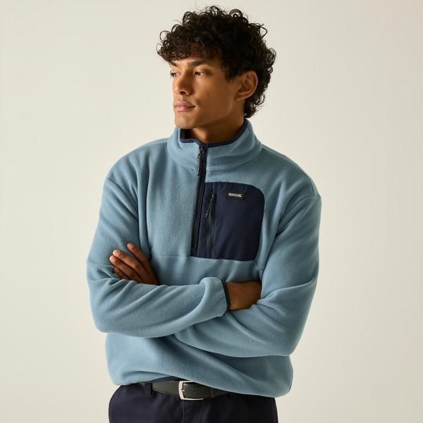 Regatta Frankie Half Zip Mens Fleece Dusky Blue Navy