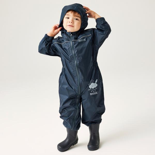 Regatta Kids Puddle IV Waterproof Puddle Suit Navy