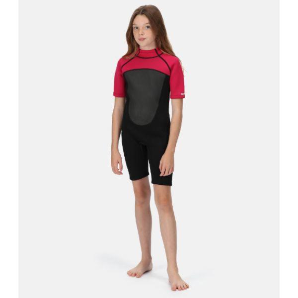 Regatta Junior Shorty Wetsuit Black/Duchess