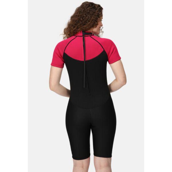 Regatta Womens Shorty Wetsuit Black/Dark Cerise