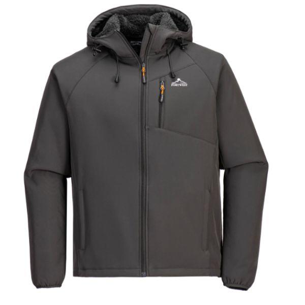 Portwest Rockfleet Sherpa Softshell Mens Jacket Grey