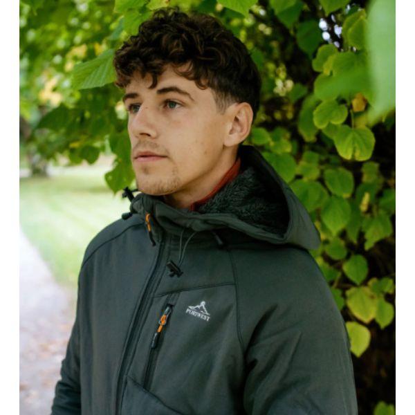 Portwest Rockfleet Sherpa Softshell Mens Jacket Grey