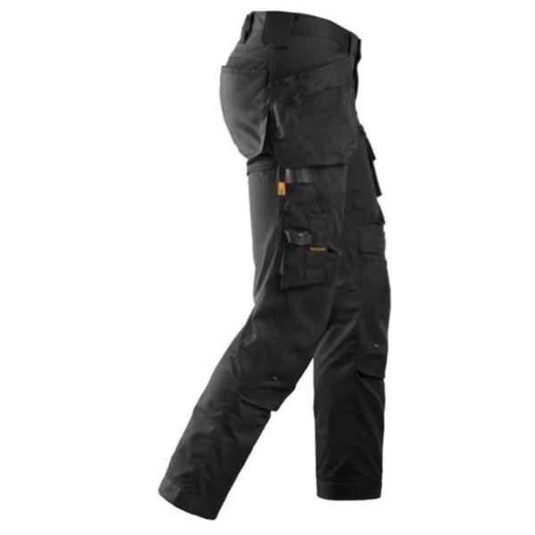 Snickers Allround Work Stretch Trousers Holster Pocket Slim Fit Black 6241