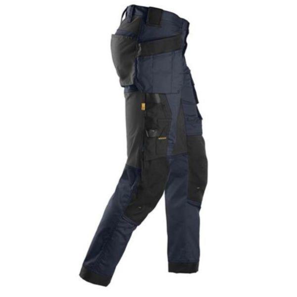Snickers Allround Work Stretch Trousers Holster Pocket Slim Fit Navy / Black 6241