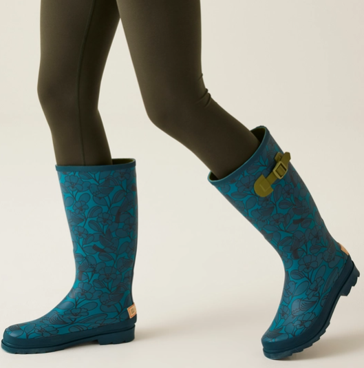 Regatta Orla Kiely Womens Hi Welly Birdy Blue