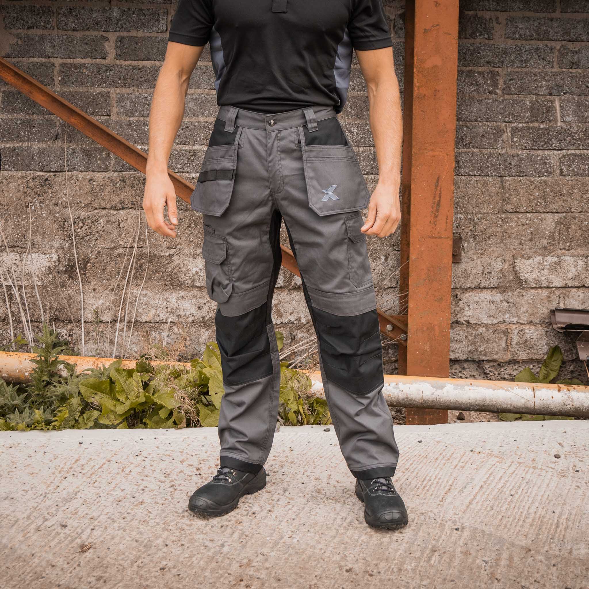 Xpert Core Stretch Work Trouser Grey/Black