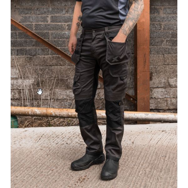 Xpert Pro Stretch+ Work Trouser Grey/Black