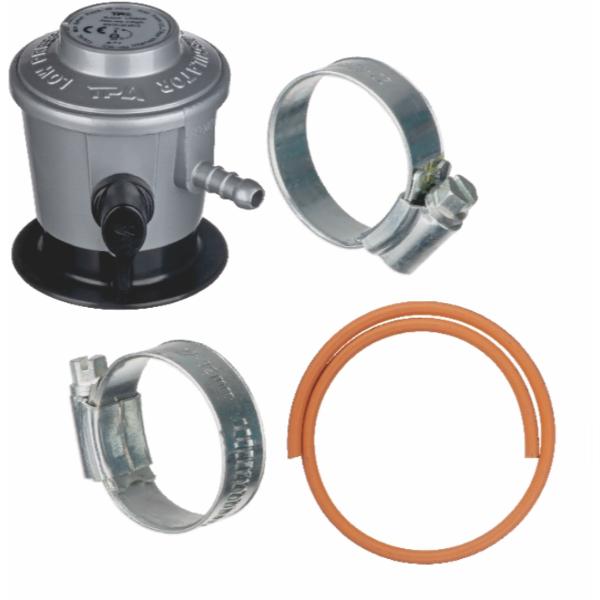 Jumbo Gas Regulator Kit (Reg,Gas Hose&amp;Jubilee Clip)