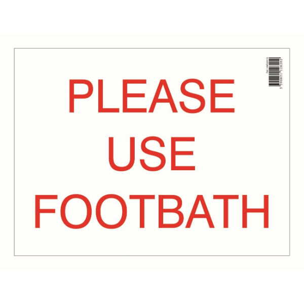 Sign - Please use footbath
