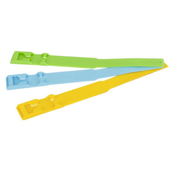 Ankle Strap Green Plastic Pack of 10 Blank