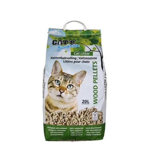 Cats Favourite Wood Pellet Cat Litter 20L