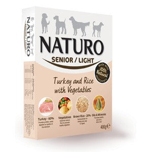 Naturo Senior Wet Turkey &amp; Rice With Veg Dog Food 400G