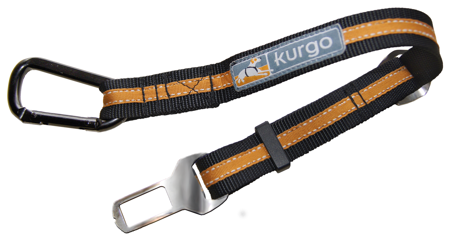 Kurgo Seatbelt Tether - Black/Orange