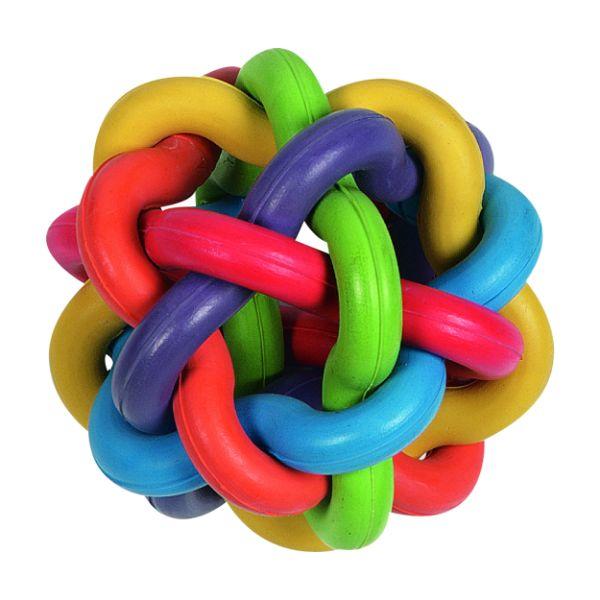 Flamingo Dog Toy - Rubber Spaco Colourful Ball. Diameter- 10cm