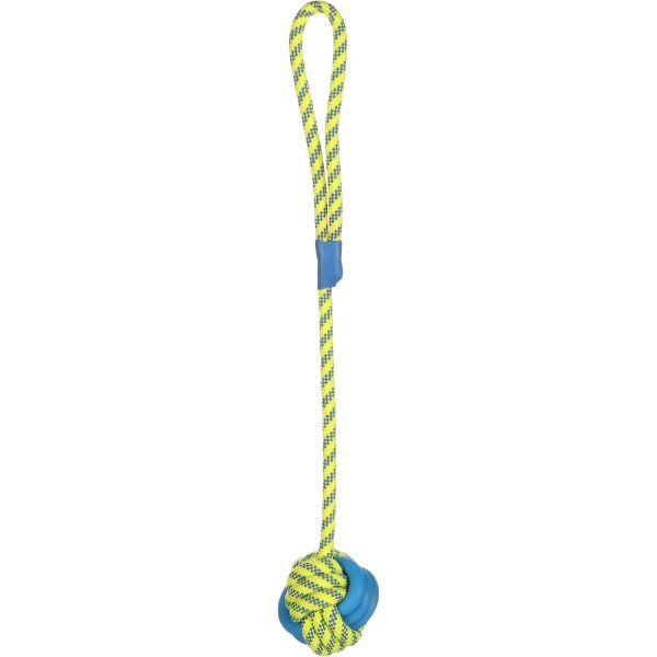 Toy Knotted Ball Tug - Blue &amp; Yellow