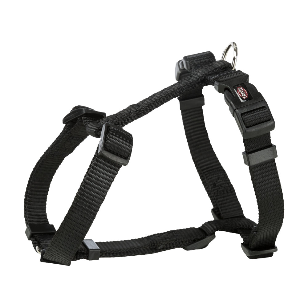 Premium H-Harness Black M-L 50-75cm x25m- Dog