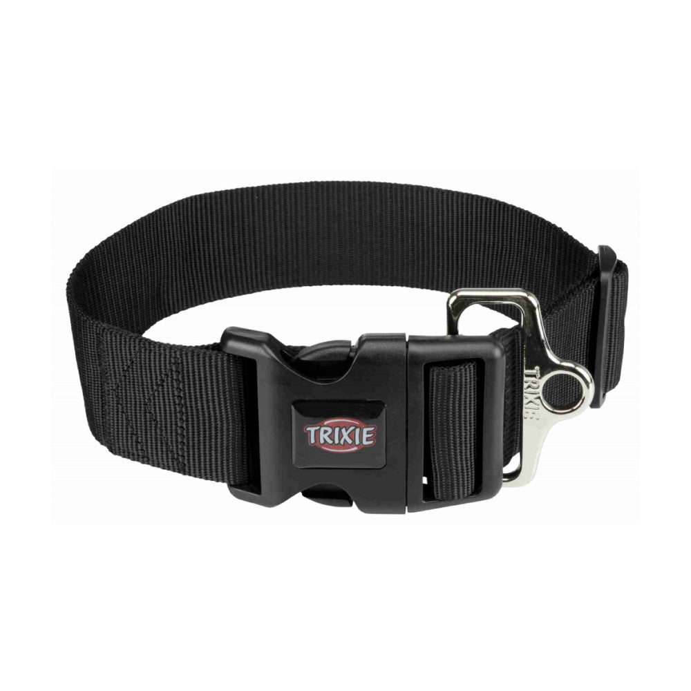 Premium Black Collar S-M 30-45cmx15mm- Dog
