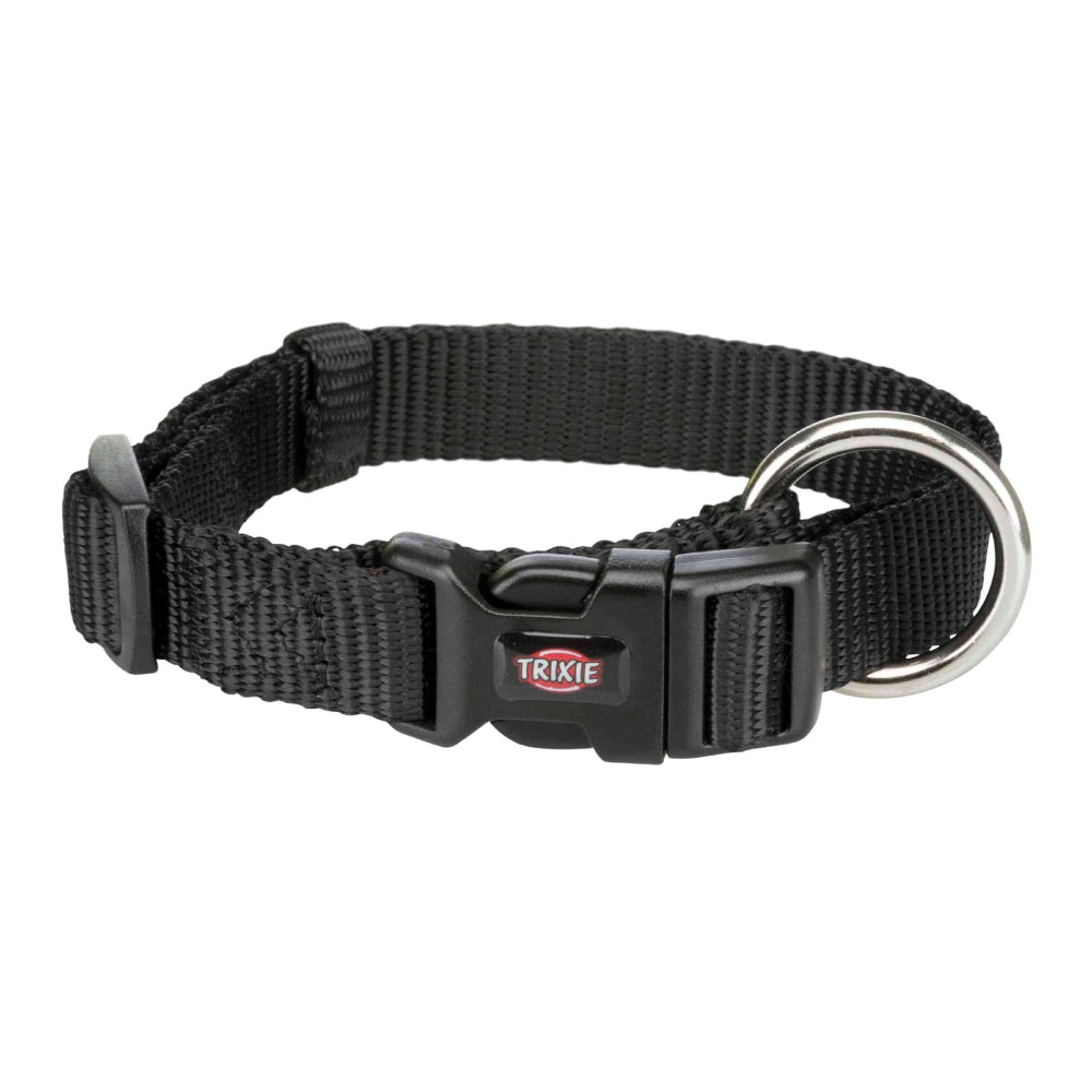 Premium Black Collar M-L 35-55cmx20mm- Dog