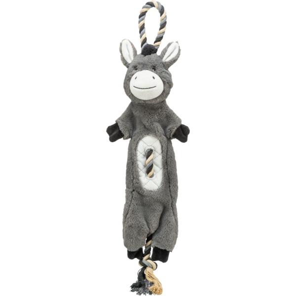 Donkey Dog Toy Plush/Rope Recycled 66Cm