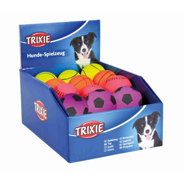 24 Soft Neon Rubber Balls 6Cm