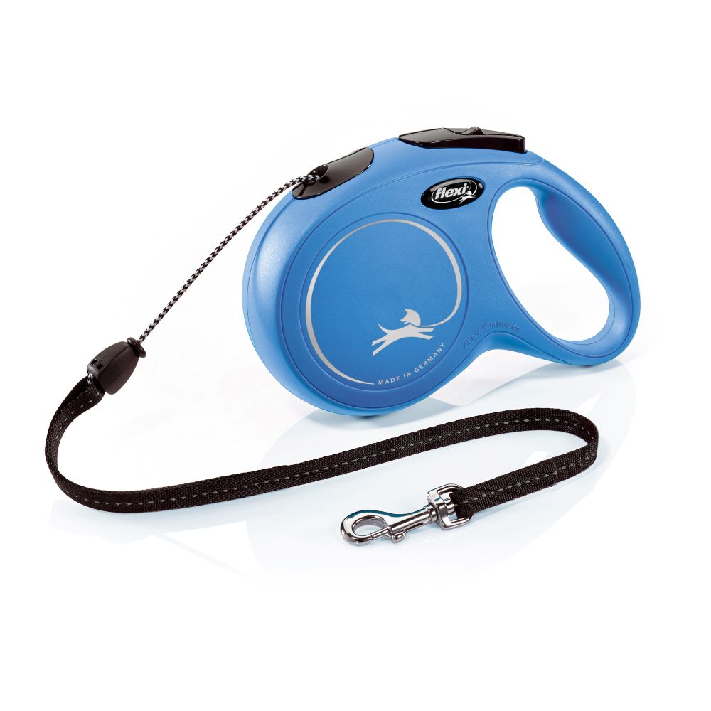Flexi Classic Med Blue Cord Lead 8m