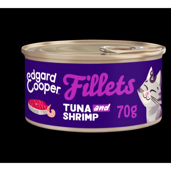24 x CAT Adult Fillets Tuna/Shrimp 70g