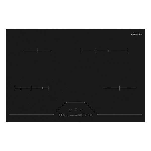 NordMende HCT783FL 78cm 4 x Zone Touch Control Ceramic Hob Black Glass