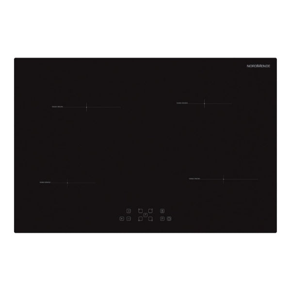 NordMende HCI782FL 78cm 4 x Zone Induction Hob Black Frameless